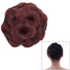 Wig Ball Head Flower Hairpin Hair Bag Wig Headband for Bride(Wine Red)