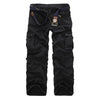 Mens Athletic Overalls Multi-Pocket Casual Pants, Size: 31(Black)