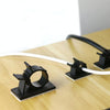 100 PCS Y-1720 Adjustable Self-Adhesive Wire Fixing Cable Organizer (Black)