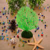 Green Silicone Aquarium Coral Ornament - 14cm