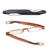 Portable Folding 360 Degree Rotation Presbyopic Reading Glasses with Pen Hanging, +2.50D(Black)