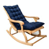 120x50x8cm Home Soft Lounger Cushion Garden Fabric Backrest Rattan Chair Cushion(Navy Blue)