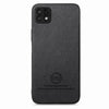 For Samsung Galaxy A22 4G Twill Fabric Leather Skin Back Phone Case(Black)