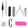 DT17-1 17 In 1 Pedicure Kit Foot File And Grinder Exfoliating Manicure And Pedicure Tools(Black)