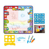 78x78cm Water Doodle Mat Writing Board Mat Magic Pen For Kids, Spec: Set 2