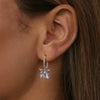 S925 Sterling Silver Platinum-plated Special-shaped Wing Butterfly Earrings(BSE986)