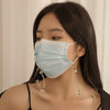 Mask Anti-Lost Beads Hanging Chain Fashion Crystal Beads Small Flower Glasses Chain(Blue Flowers)