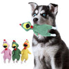 Screaming Chicken Dog Toy - Green - Durable Plush with Sound