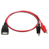 USB to Dual Crocodile Clip Power Cable 0.5m