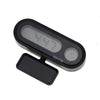 K02 Car Electronic Clock Temperature Meter Night Light LED Temperature Time Meter(Black Blue Light)