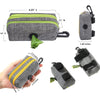 Oxford Cloth Dog Poop Bag Dispenser (Grey/Yellow Zippers)