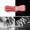 Reflective Shoe laces Round Sneakers ShoeLaces Kids Adult Outdoor Sports Shoelaces, Length:140cm(Orange Red)