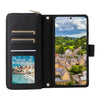 For Samsung Galaxy S22 5G Nine-card Slots Zipper Wallet Bag Leather Phone Case(Black)
