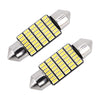 2 PCS 36mm DC12V / 1.2W / 6000K / 80LM 33LEDs SMD-3014 Car License Plate Light / Dome Light, with Decoder