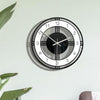Home Decoration Round Creative Wall Clock Living Room Bedroom Transparent Acrylic Retro Clock(Black)