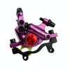 ZOOM HB100 Mountain Bike Hydraulic Brake Caliper Folding Bike Cable Pull Hydraulic Disc Brake Caliper, Style:Rear(Purple)