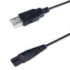 1.25m For Shaver / Water Refill Device USB TTo 8-Figure Tail Charging Cable Power Cord(Black)