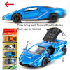 320-1 4pcs/set 1:60 Alloy Car Toy 3 Open Doors Back Force Sports Car Model