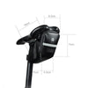 Rhinowalk Bicycle Tail Saddle Bag Waterproof Lightweight Mountain Bike Tool Bag Cycling Equipment(Matte Black)