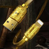 WK WDC-161 6A 8 Pin Fast Charging Data Cable, Length: 1m(Gold)
