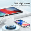 TCS-20WACA 20W PD Type-C + QC 3.0 USB Interface Fast Charging Travel Charger with USB to 8 Pin Fast Charge Data Cable AU Plug