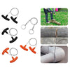 Stainless Steel Hand-pulled Wire Saw Rope Outdoor Camping Survival Equipment Saw, Color: Black 70cm