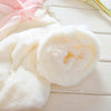 Female Baby Cartoon Rabbit Ears Shape Hooded Imitation Rabbit Fur Shawl Coat, Kid Size:100cm/12(White)