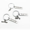 Creative Drive Safe Handsome Words Stainless Steel Keychain Key Rings(Wing)