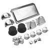 PS4 Slim Electroplated Silver Button Set - Full Replacement Kit