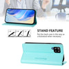 For Samsung Galaxy A42 5G / M42 RC01 Dual-Folded Magnetic Suction RFID Leather Phone Case(Mint Green)