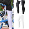 Summer Ice Silk Sunscreen Leggings Outdoor Riding Sports Knee Protectors Cool Anti-Slip Leg Socks, Size: XL(White)