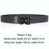 AWMN Men Outdoor Sports Alloy Snap Buckle Elastic Belt, Length: 125cm(Army Green)
