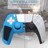 For Sony PS5 Splicing Color Silicone Gamepad Protective Case without Rocker Caps(Blue Black)