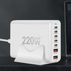 5C2A-220W GaN 220W USB x 2, USB-C / Type-C x 5 Fast Charger, Plug Type:AU Plug(Black)