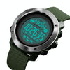 SKMEI 1511 Simple Bluetooth Men Smart Waterproof Compass Adult Smart Watch(Steel Shell Army Green)