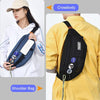 Multifunctional Chest Bag Shoulder Messenger Bag, Model: Black+Badge