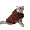 Christmas Reindeer Pet Costume, Plush Brown, Size M
