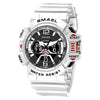 SMAEL 8065 Waterproof Sports Multifunctional Luminous Watch Men(White)