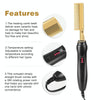 Multifunctional Comb Dry And Wet Dual-Use Curly Hair Straightening Stick Electric Perm Comb EU Plug(Black)