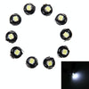 10 PCS 0.5W T3 Instrument Panel LED Light Dashboard Indicator Lamp Bulb(White Light)