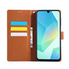 For Samsung Galaxy A05s Rose Flower Embossed 3-Card Slots Leather Phone Case(Brown)