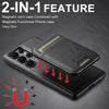 For Samsung Galaxy S25 Ultra 5G Suteni H15  Oil Eax Leather Detachable Wallet Back Phone Case(Black)
