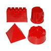 4 PCS Children Educational Toys Castle Molds Play Sand Tools(Red)