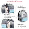 FUNADD Foldable Cat Backpack, Breathable Pet Carrier (Blue)