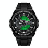 SANDA 3170 Men Luminous Waterproof Sports Watch(Black White)