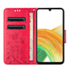 For Samsung Galaxy A36 5G Butterfly Flower Pattern Flip Leather Phone Case(Red)