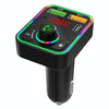 PDF3 7-Color Lights Hands-Free Bluetooth Calling MP3 Wireless Player PD/QC3.0 Fast Car Charger