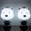 3W Cartoon Crown Pet USB Touch Control Night Light(Bear Coffee)