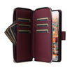For Samsung Galaxy A24 Nine-card Slots Zipper Wallet Bag Leather Phone Case(Wine Red)