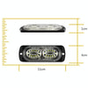 12W Car Side Signal Warning Light 24 LED Strobe Light(Yellow White)